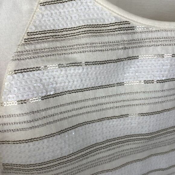 Express Ivory Sequin Tank Top Size Medium NWOT - Picture 5 of 14